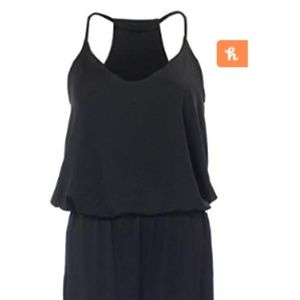 Black jumpsuit with racer back top